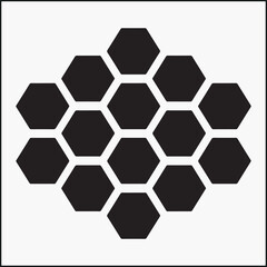 vector illustration of a honeycomb silhouette