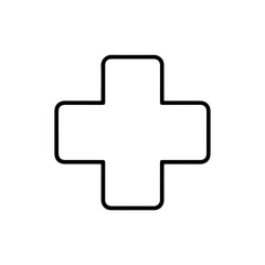 Obraz premium Medical Cross Symbol Icon – Representing Health, Medicine, and Emergency Services