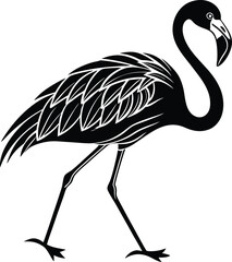 Flamingo Silhouette Vector Design, Flamingo Icon