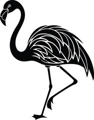 Flamingo Silhouette Vector Design, Flamingo Icon