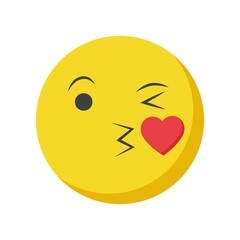 Fototapeta premium happy smiley face with heart