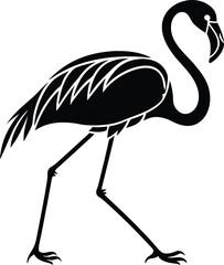 Flamingo Silhouette Vector Design, Flamingo Icon