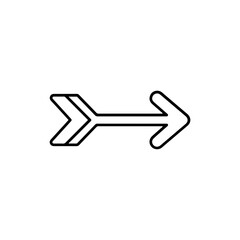 Straight Path Arrow Icon &ndash; Symbolizing Direction and Navigation for Travel or Movement