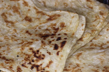 Moroccan Msemmen or Msemen Close Up