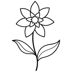 Tiny flower silhouette vector illustration 