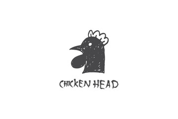 simple chicken head logo