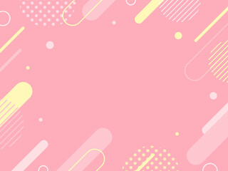 春　ピンク　ポップ 　バナー背景