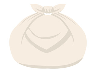 白無地の風呂敷包みのイラスト