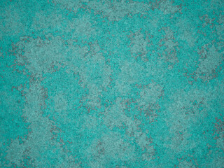 Rough cement surface featuring a weathered turquoise color with streaks of grey.