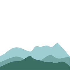 Foggy mountains landscape
