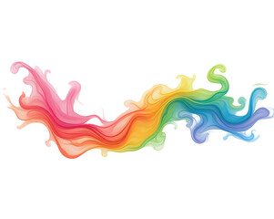 Fototapeta premium Abstract Rainbow Smoke on White Background – Colorful Flow Art