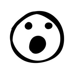 Fototapeta premium SKETCH OF FACE EMOJI EMOTIVON | FLAT ICON