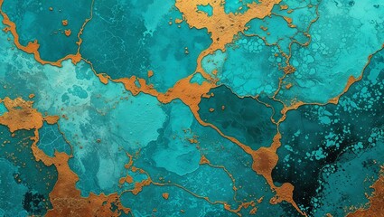 Fototapeta premium Vintage turquoise art texture on abstract background design illustration 