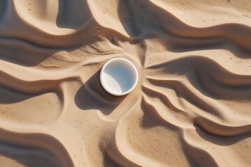 Obraz premium Soft Sandy Background with Natural Light and Simple Shadows for Product Exhibitions