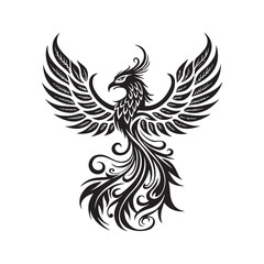 Fototapeta premium vector illustration of a tattoo of an eagle