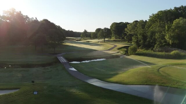 Morning golf course