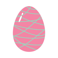 Decorated easter egg with lines