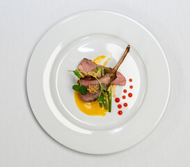 lamb chop with vegetables