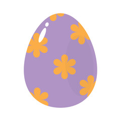 Lilic Easter egg with flowers