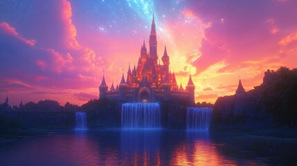 Obraz premium Fairy tale glowing aura, capturing a timeless fairy tale moment