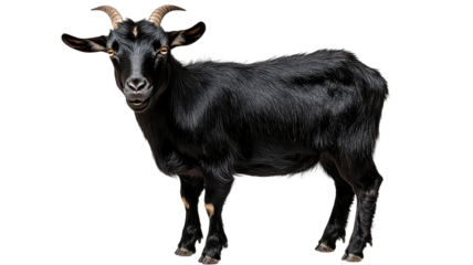 Black goat isolated on Cutout background.PNG