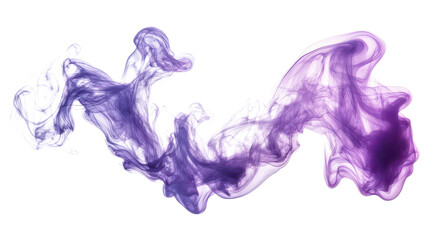 Flowing purple color smoke isolated on Cutout background.PNG