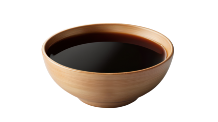 Soy sauce in bowl isolated on Cutout background.PNG