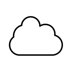 シンプルなクラウドアイコン 雲 曇り ベクター