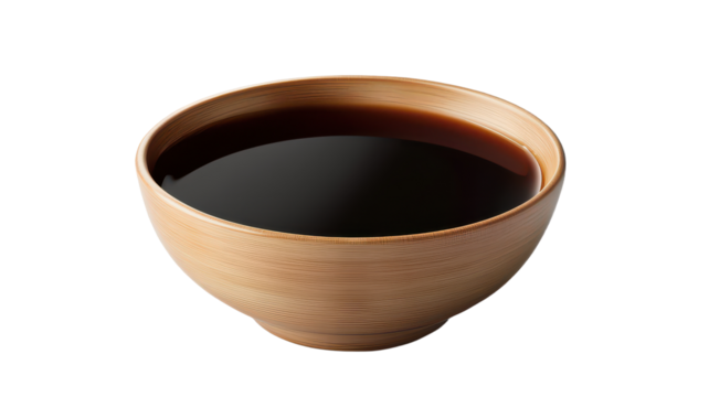 Soy sauce in bowl isolated on Cutout background.PNG