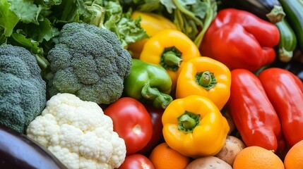 Rich and colorful seasonal vegetable health feast