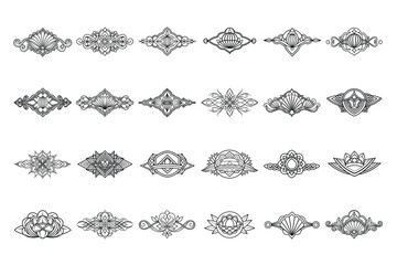 Fototapeta premium set of Line art Mandala Vector illustration