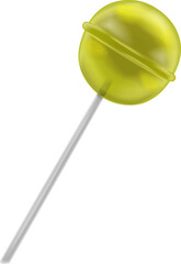 yellow lemon lollipop sweet. Icons 3d realistic render vector object. eggplant healthy vegetable. Icons 3d realistic render vector object. lollipop, candy, yellow, lemon , food, caramel, sweet, no peo