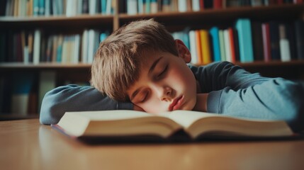 Tired sleepy napping exhausted fatigued overworked overload pupil teen boy teenager sleep, boring class lesson sleeping at table school