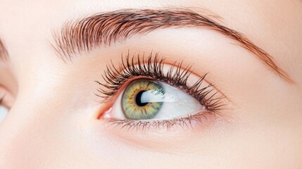 Obraz premium Captivating eye close-up studio setting photography soft lighting intimate view beauty exploration