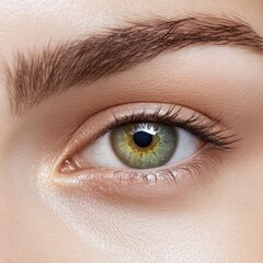 Obraz premium Captivating close-up of a human eye studio setting macro photography detailed focus eye anatomy exploration