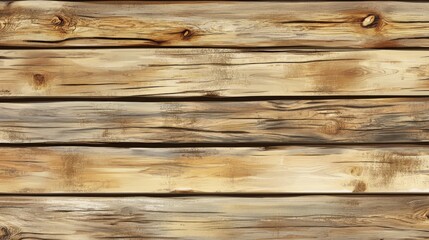 Naklejka premium Rustic wooden planks with natural texture and knots in warm tones