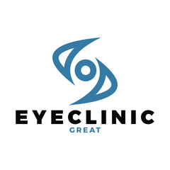 eye clinic icon logo design template