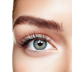 Obraz premium Captivating close-up of eye reflection beauty studio portrait photography indoor intimate perspective