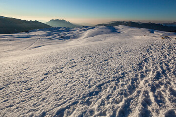 Winter sunrise in the mpuntains.