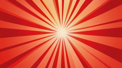 Vibrant red and orange sunburst radiating light with dynamic lines