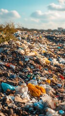 Plastic Waste Landfill Landscape