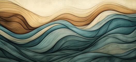 Soft beige layers create an inviting background.