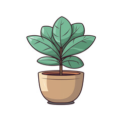 Obraz premium plants and potted plants on a transparent background