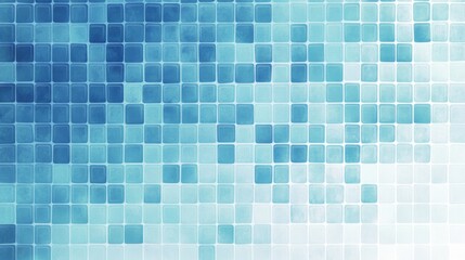 Fototapeta premium Abstract blue mosaic tile pattern with gradients and texture