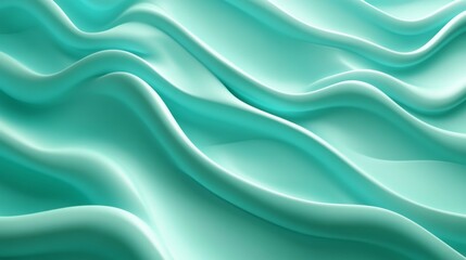 Obraz premium Smooth abstract teal waves and fluid patterns with soft curves and texture