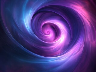 Purple blue swirling vortex fractal art