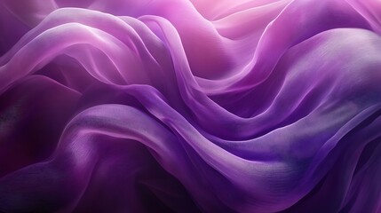 Fototapeta premium Purple silk fabric flowing softly
