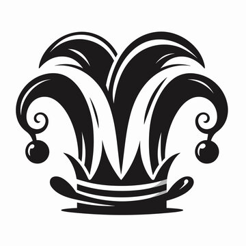 recommend clip art: harlequin hat black silhouette 