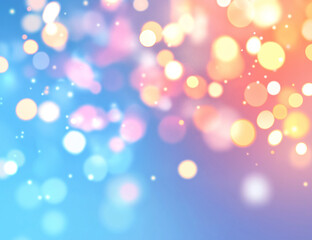 Obraz premium Abstract background with glowing light waves and bokeh lights on a blue background. Vector presentation design template, suitable for PowerPoint presentations over an abstract, colorful, background.