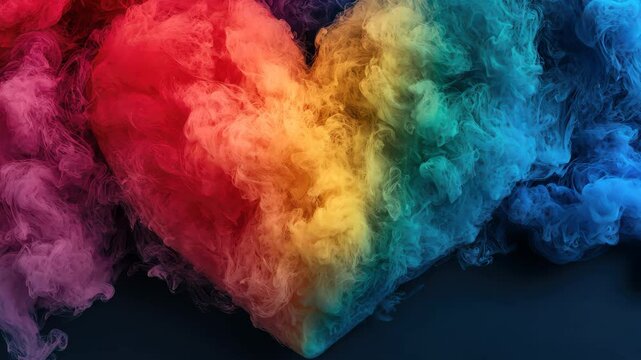 A campaign promoting gender diversity. A multicolored heart symbolizing inclusivity. LGBTQ concept.